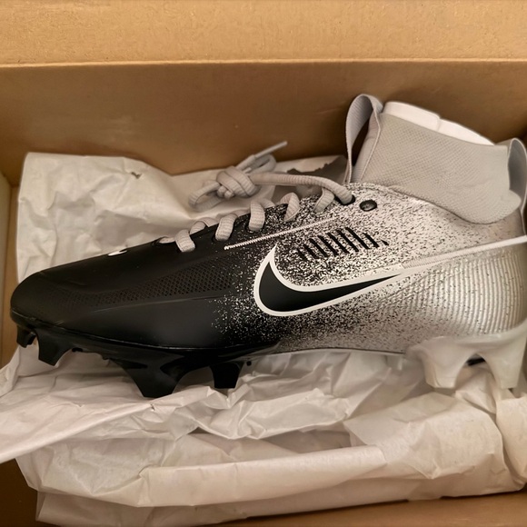 Nike Vapor Edge Pro 360 2 Cleats Silver Black White Size 6.5 New - Picture 2 of 6
